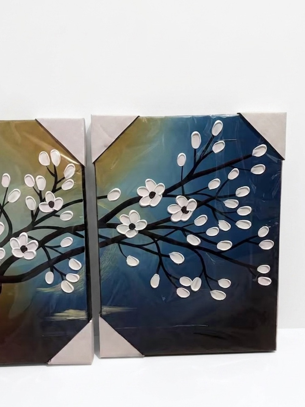 Blossoming Tree Wall Art Triptych Canvas Trio - Picture 5 of 6
